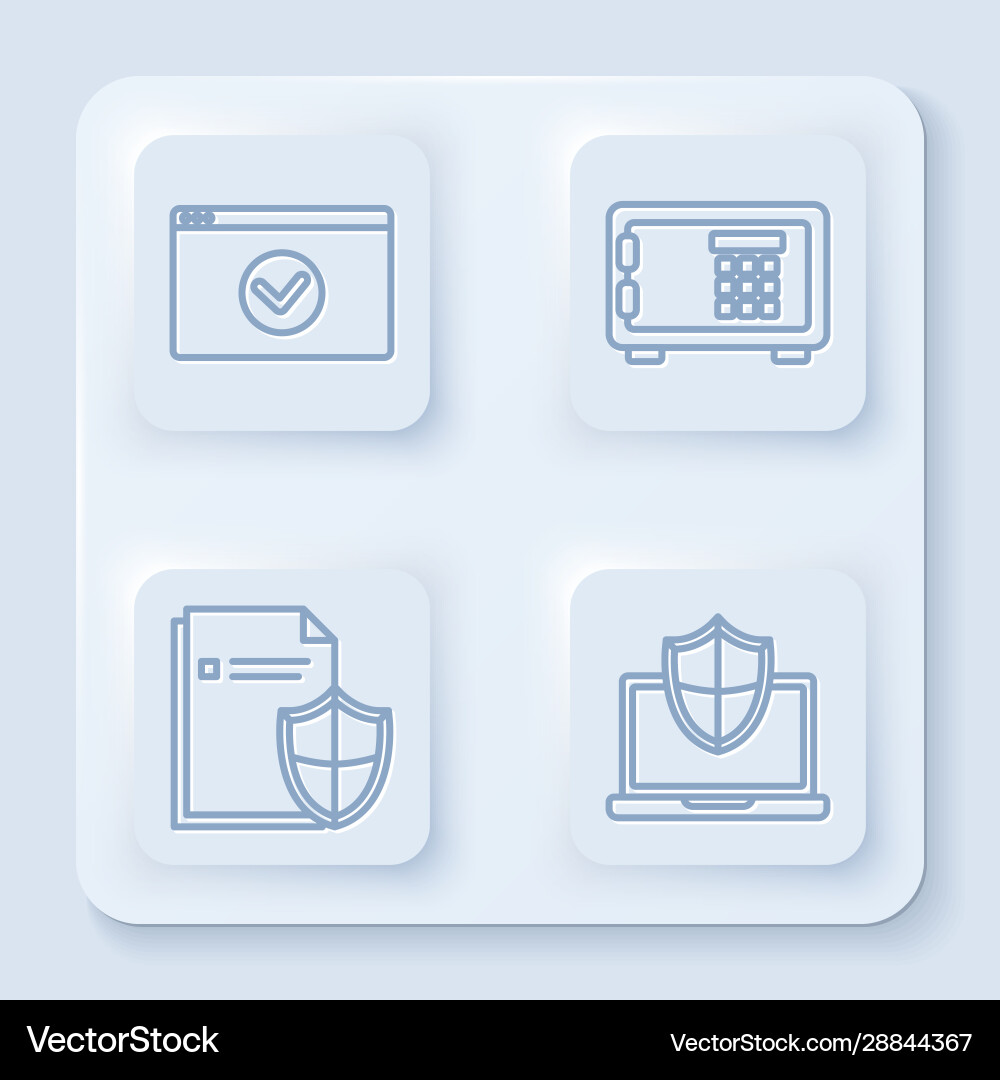 Set line secure your site with https ssl safe Set line secure your site with https ssl safe vector image
