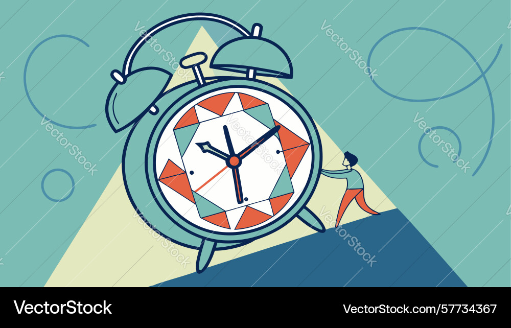 Simple alarm clock for reminders design vector image