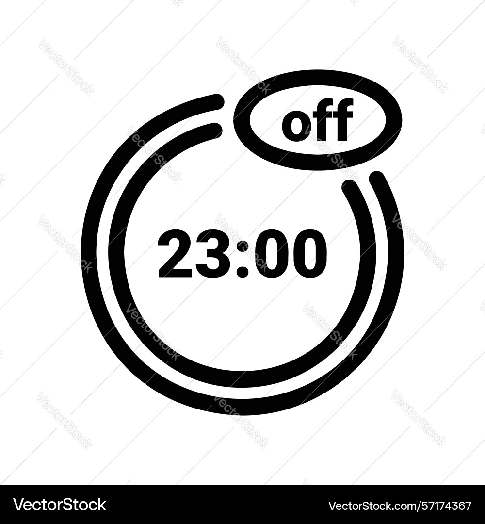 Simple icon sleep timer Vector Image