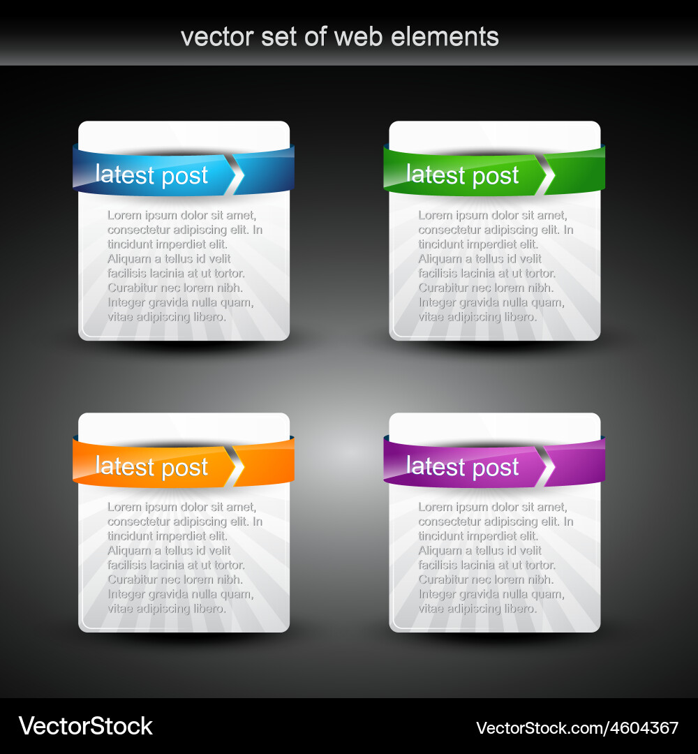 Web elements Vector Image