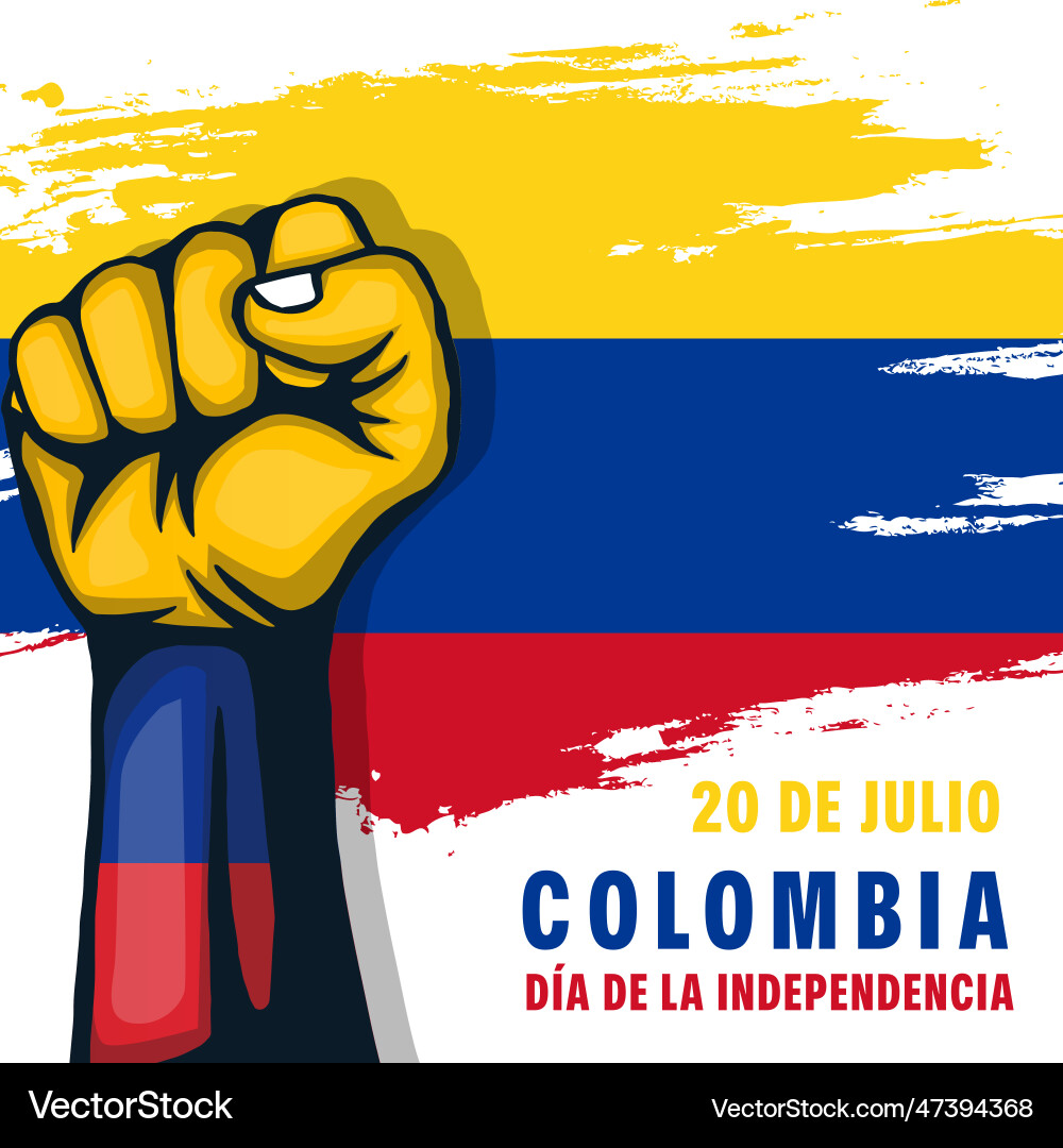 20 de julio colombia dia la independencia 20 de julio colombia dia la independencia vector image