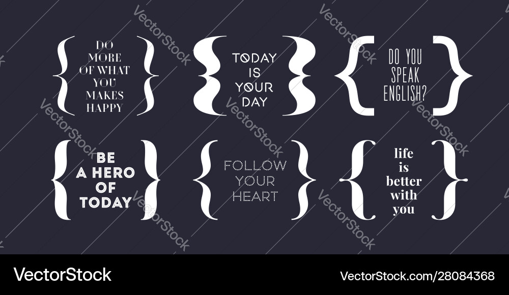 Bracket Punctuation Set vector image