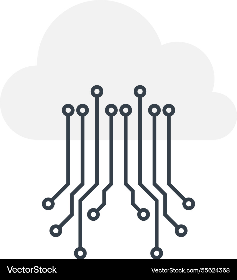Cloud computing flat web icon concept Vector Image