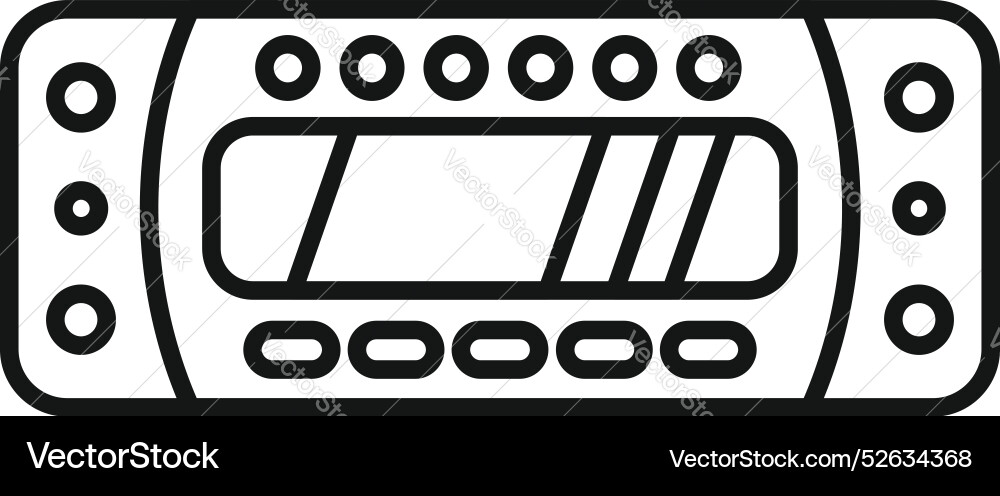 Digital audio system showing time elapsed Vector Image