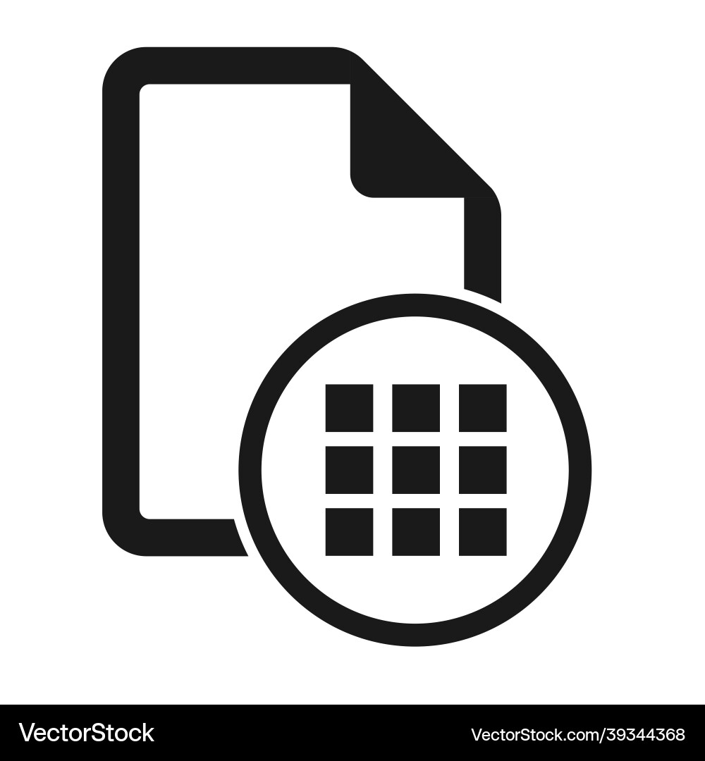 File flat icon with menu symbol isolated on white File flat icon with menu symbol isolated on white vector image