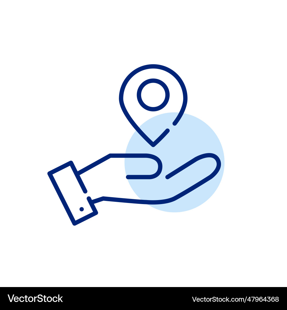 Map pointer in a hand delivery to an address vector image