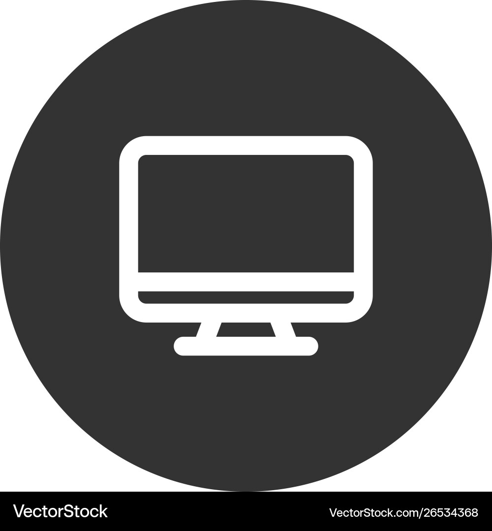 Monitor icon in modern style for web site Monitor icon in modern style for web site vector image