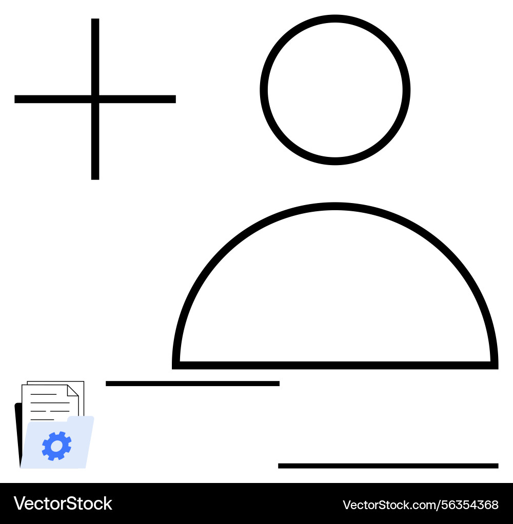 New user profile creation with options New user profile creation with options vector image