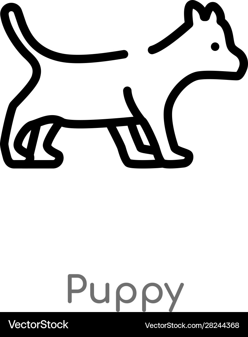 Outline puppy icon isolated black simple line – Royalty-Free Vector |  VectorStock, image size:794x1080
