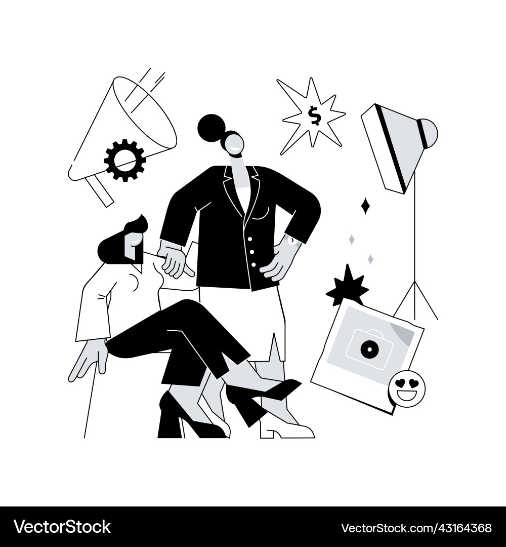 Plus size models abstract concept Plus size models abstract concept vector image