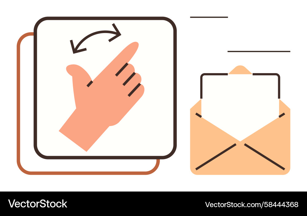 Quick Access Gesture & Communication Vector Image