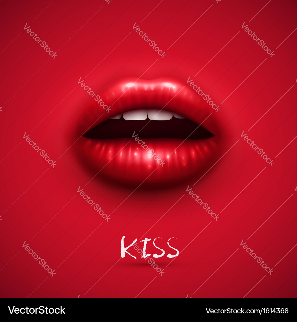 Red Lips Beauty Royalty Free Vector Image - VectorStock