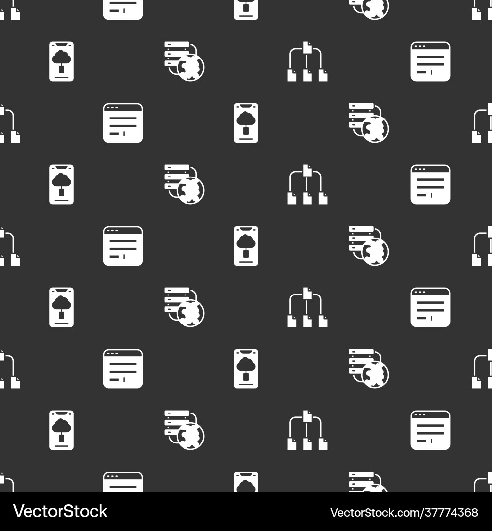 Set folder tree browser window cloud technology Set folder tree browser window cloud technology vector image