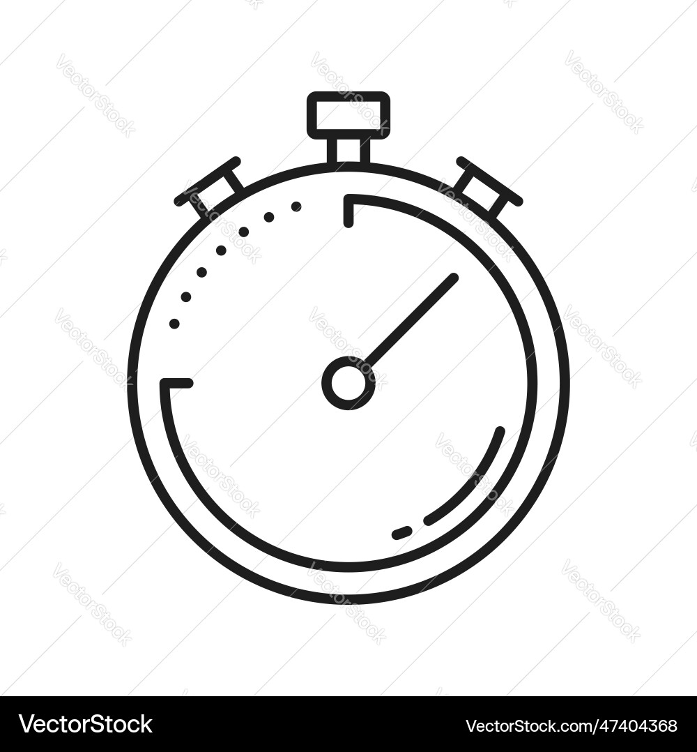 Stopwatch timer isolated stop watch tracker icon vector image