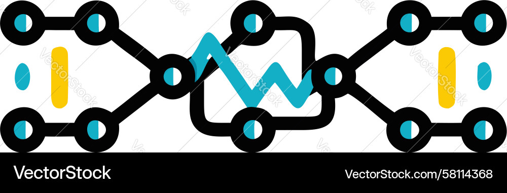 Tech Music Flow Circuit Vector Image