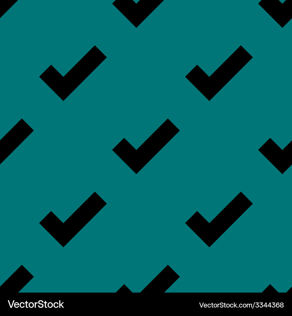 Tick web icon flat design seamless pattern vector image