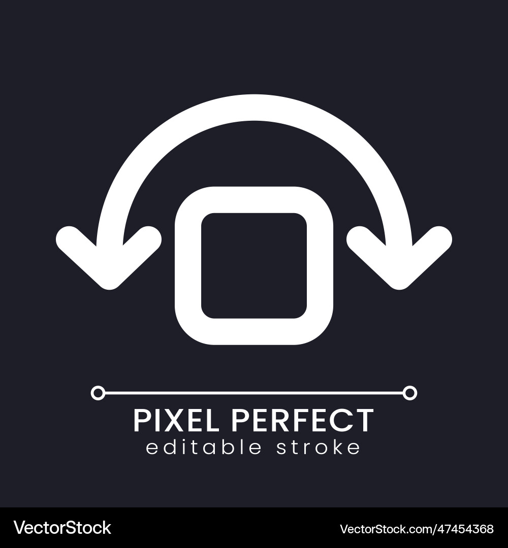 Wobble animation pixel perfect white linear ui Wobble animation pixel perfect white linear ui vector image
