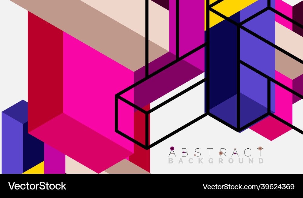 Abstract background 3d cubes cubic elements Abstract background 3d cubes cubic elements vector image