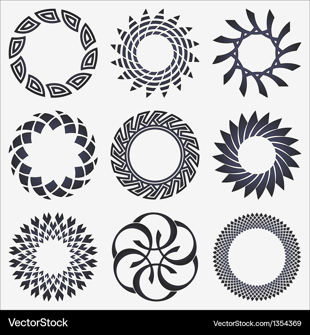 Abstract design elements set Vector Image