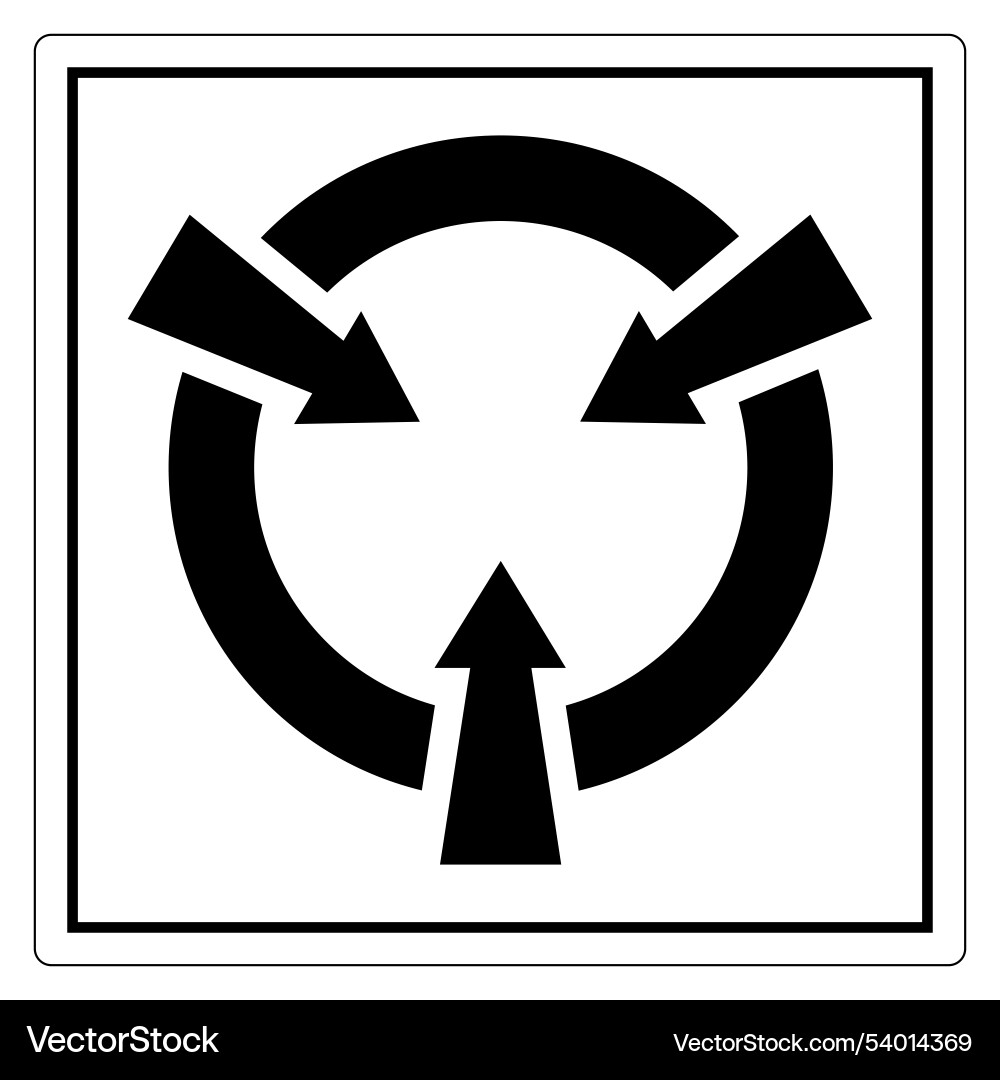 Circular arrow sign with directional arrows Circular arrow sign with directional arrows vector image