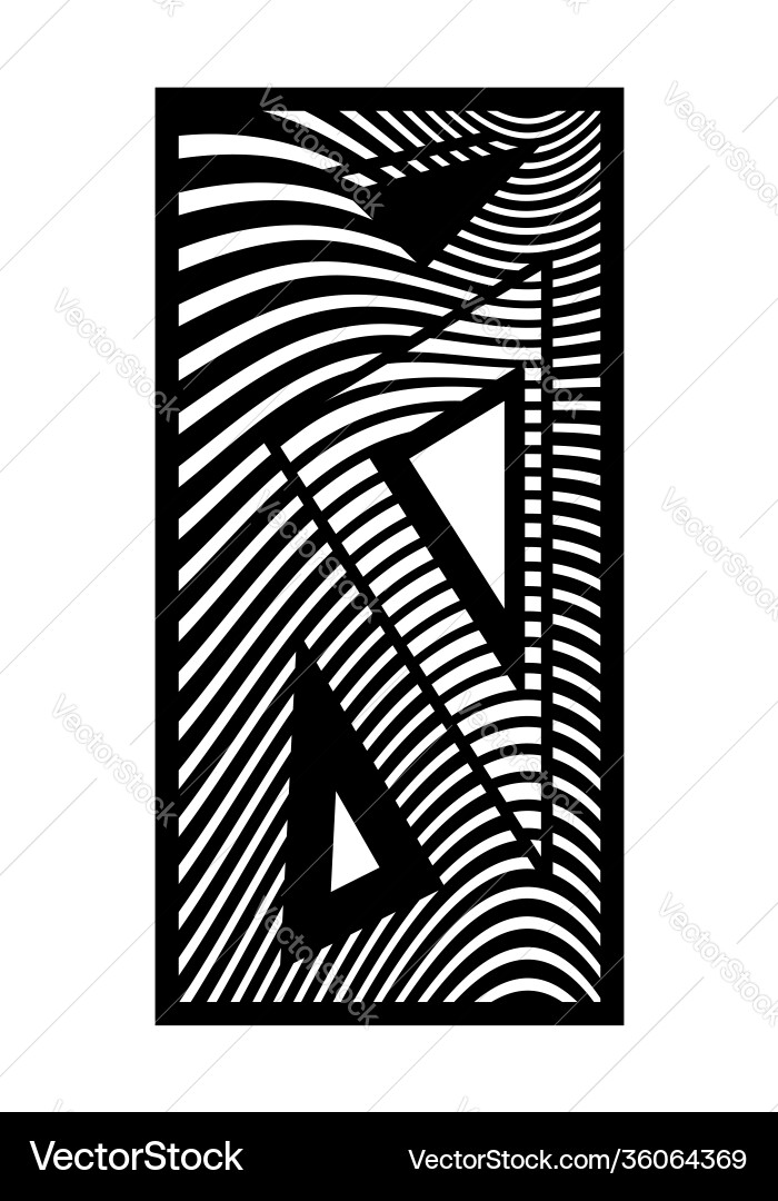 Cnc pattern with lines and triangles decorative Cnc pattern with lines and triangles decorative vector image