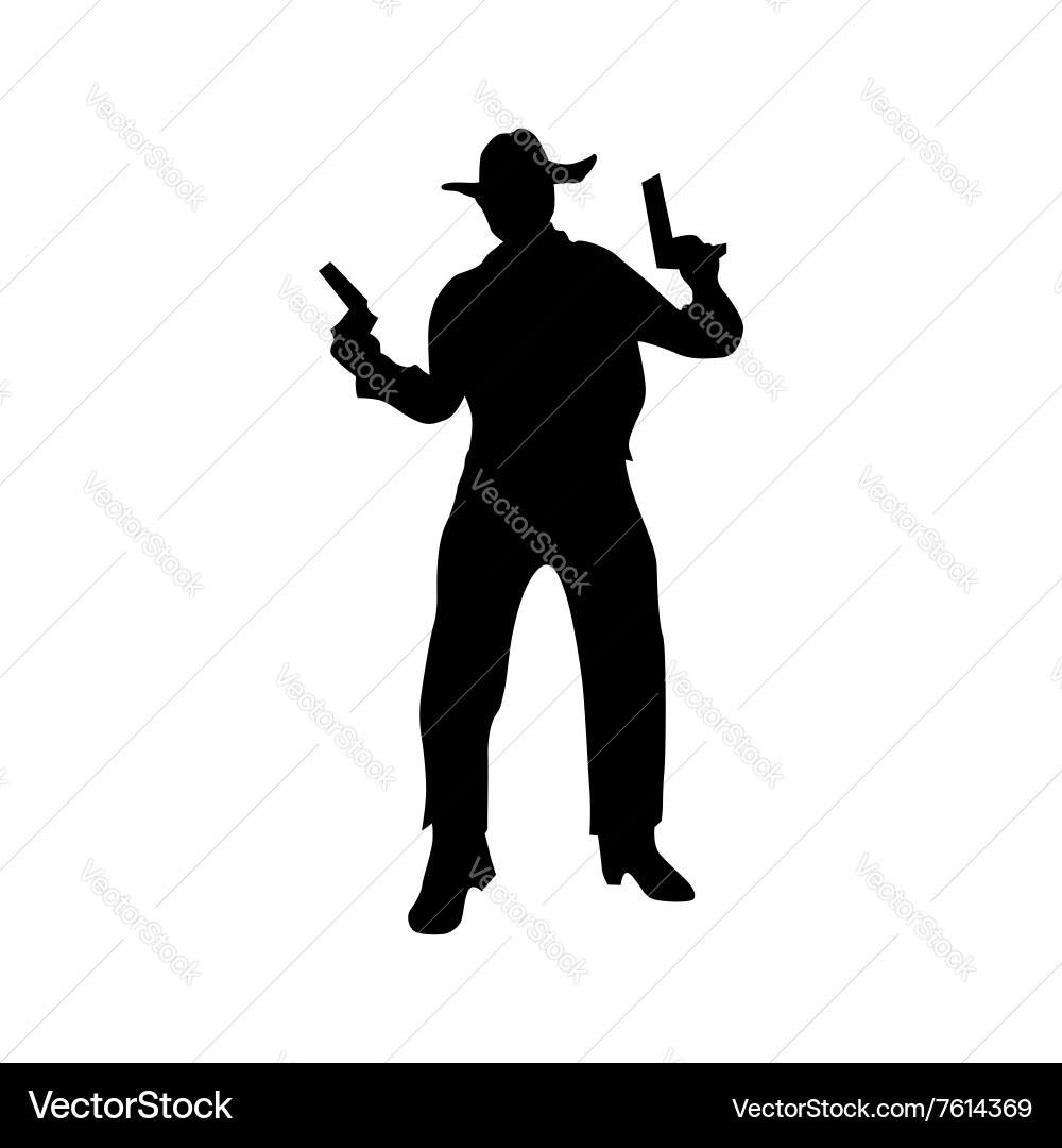 Cowboy Silhouette Vector Image