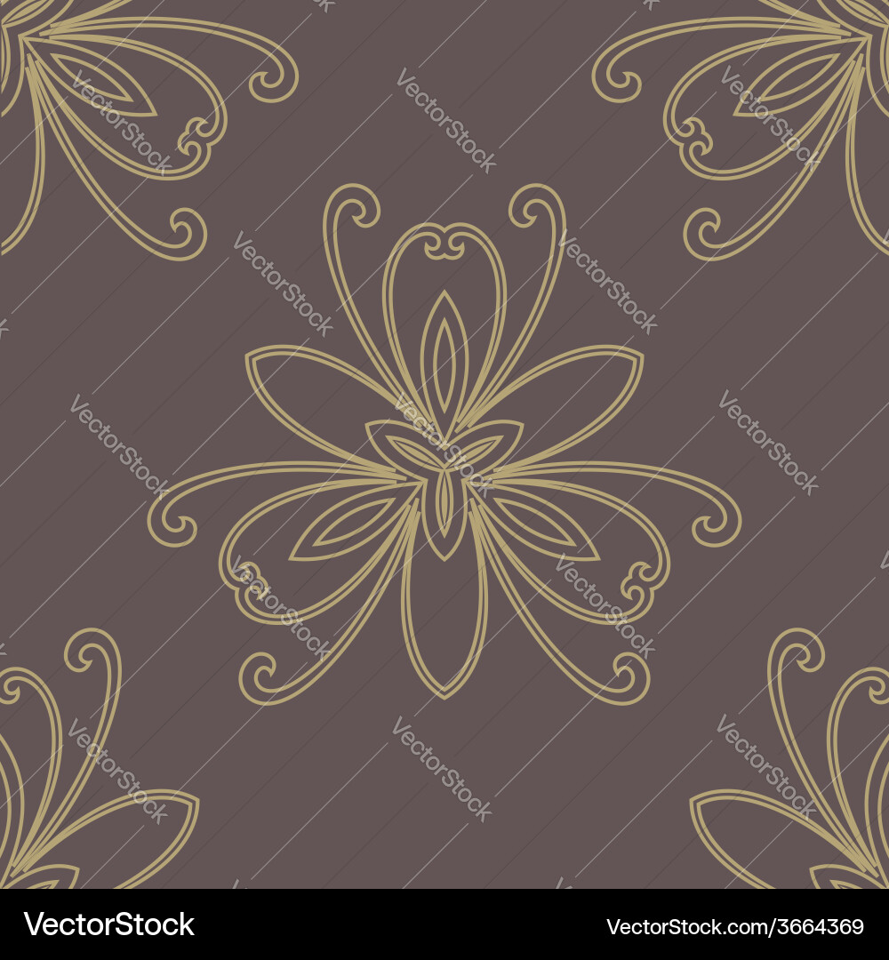 Damask seamless pattern orient background Vector Image