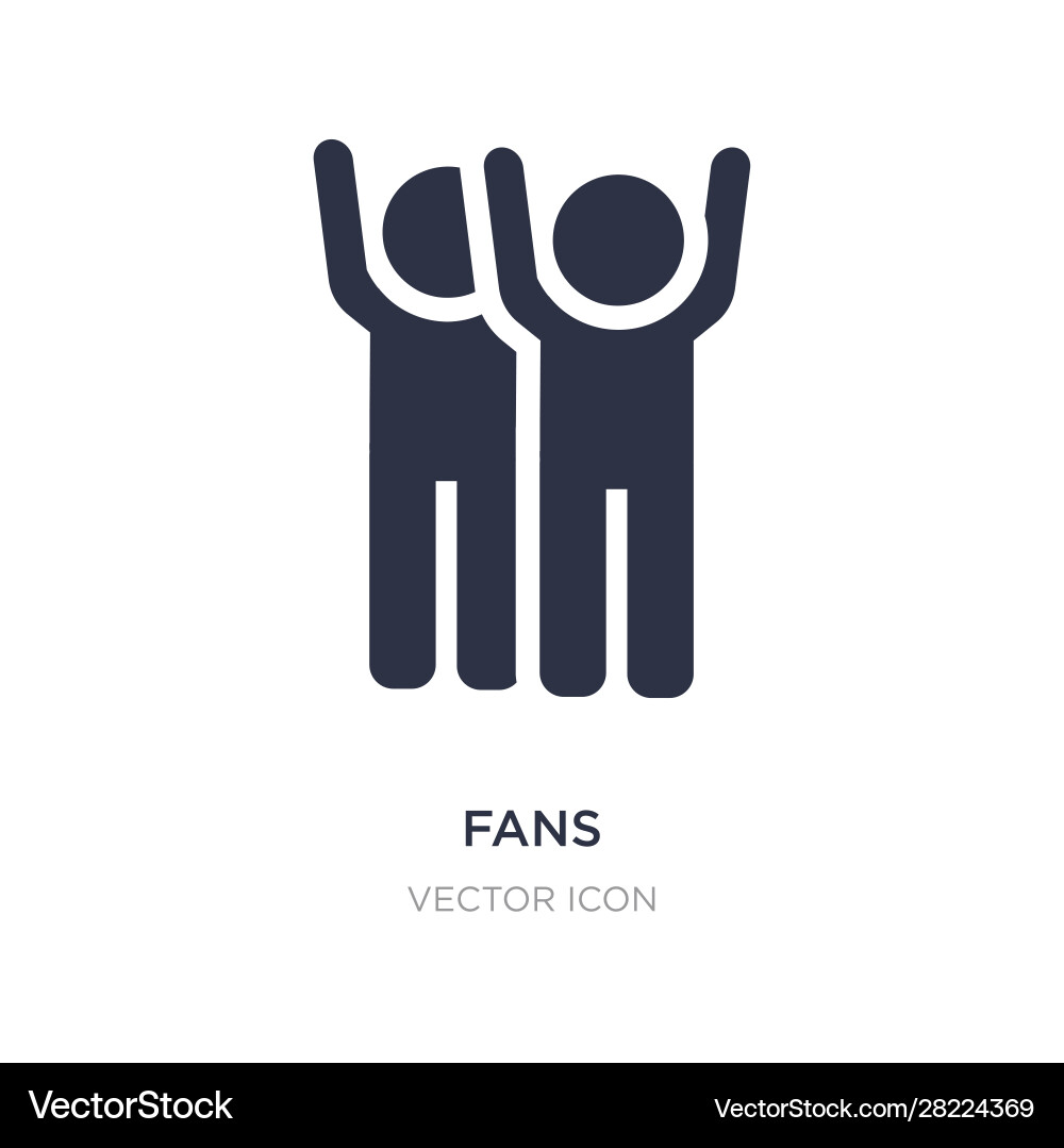 Fans icon on white background simple element from Fans icon on white background simple element from vector image