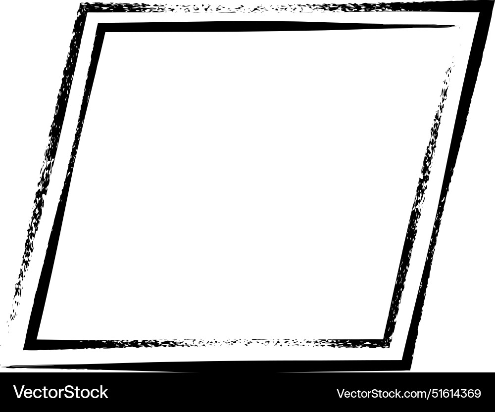 Frame parallelogram texture element outline Frame parallelogram texture element outline vector image
