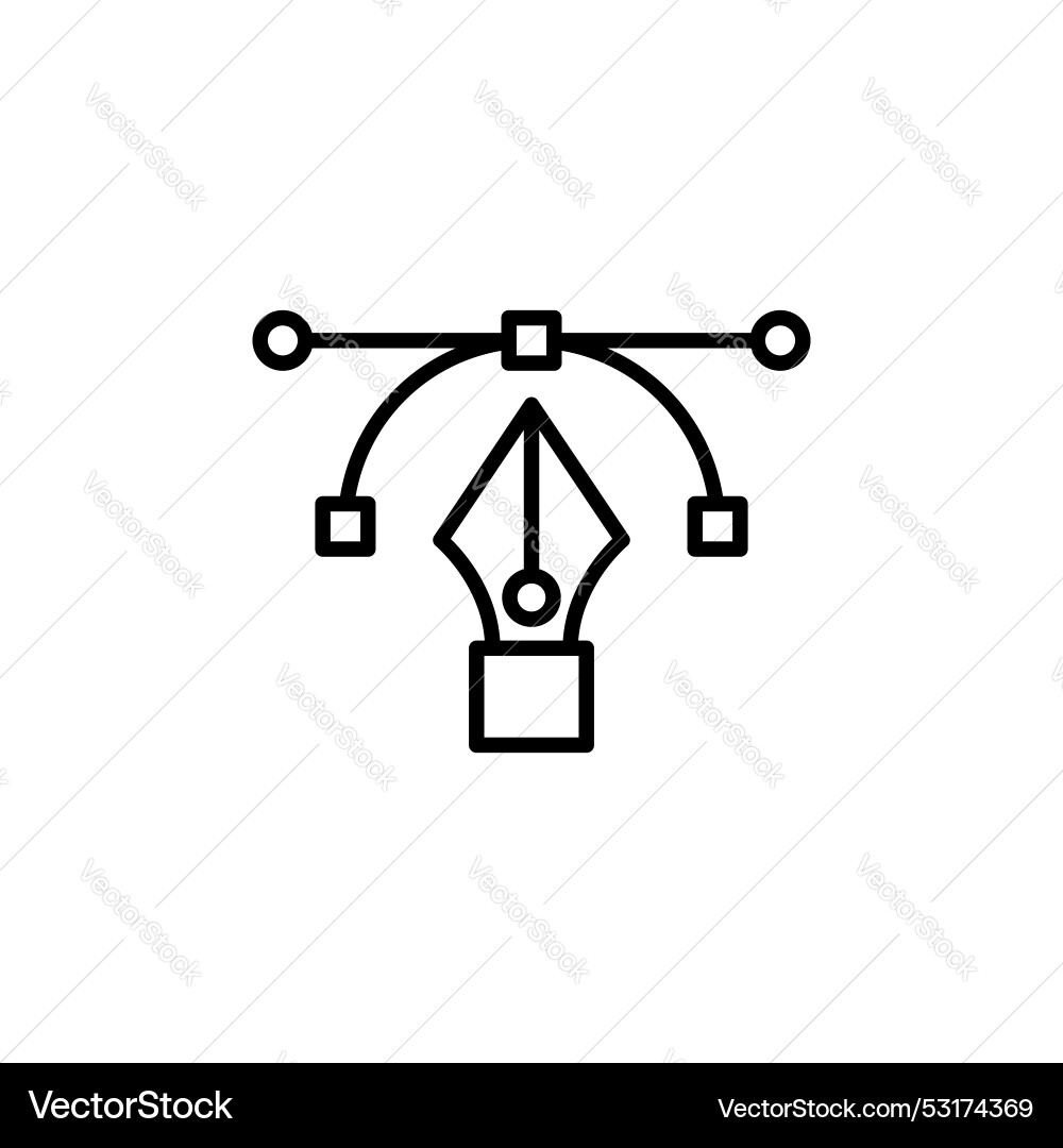 Icon set format editable object symbol anchor Vector Image