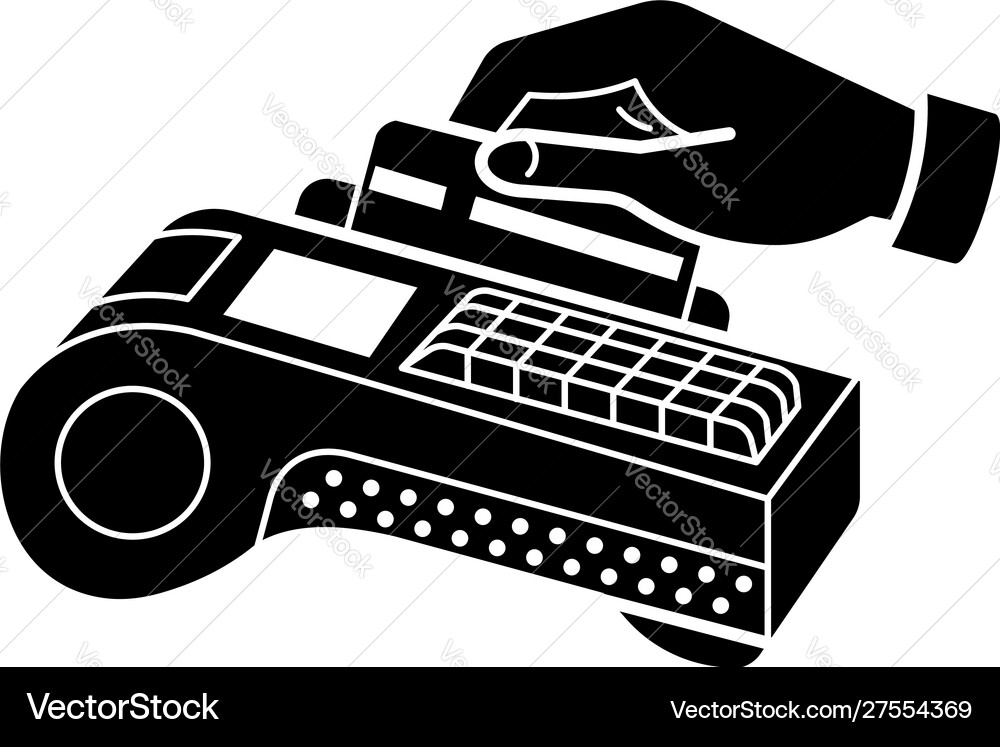 Pos terminal icon simple style Pos terminal icon simple style Vector Image