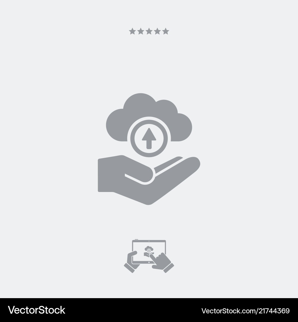 Service offer - cloud computing minimal icon vector image