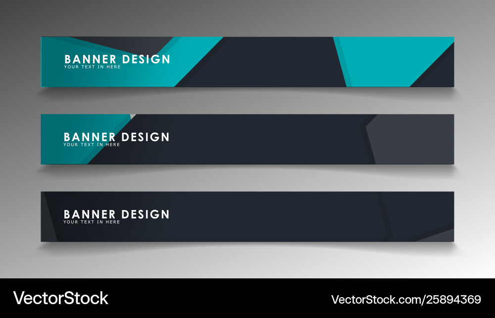 Set banner templates with abstract background Vector Image