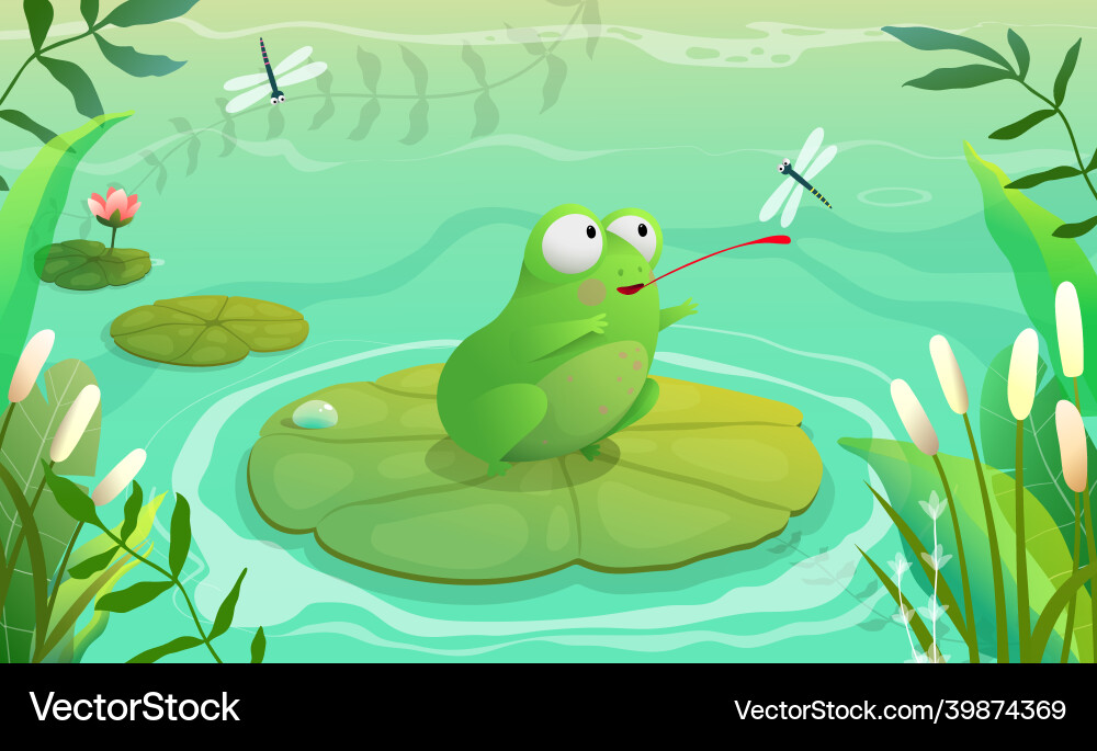 Swamp or pond animals concert fun clipart for kids vector image