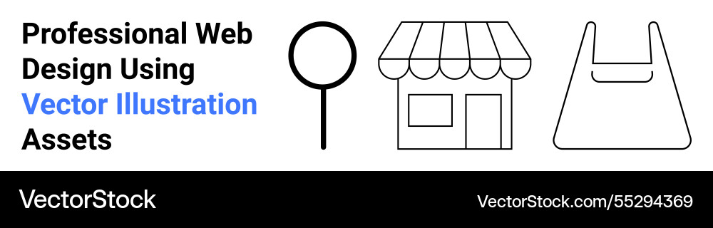 Web design elements featuring storefront locator Vector Image