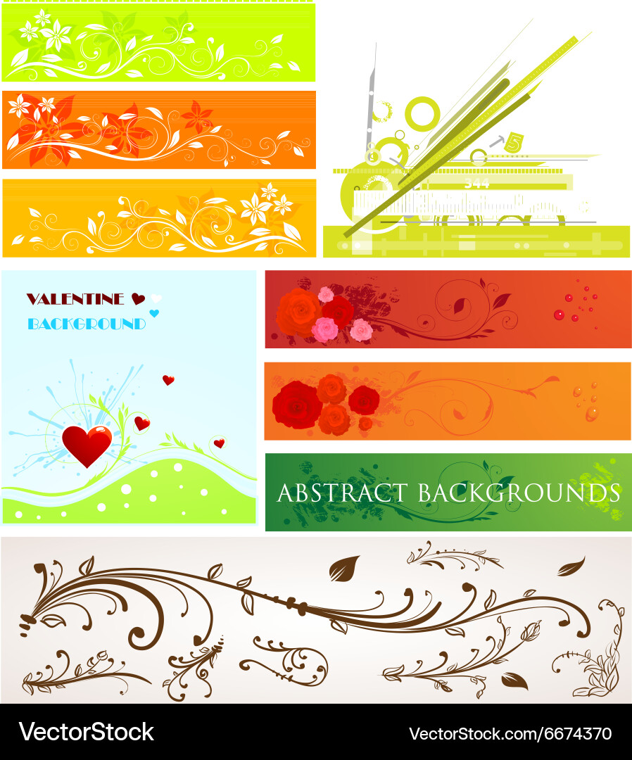 Abstract background set Vector Image