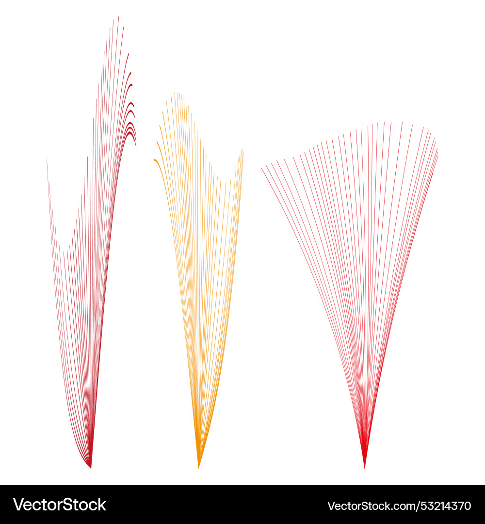 Abstract flowing lines gradient red and yellow Abstract flowing lines gradient red and yellow vector image