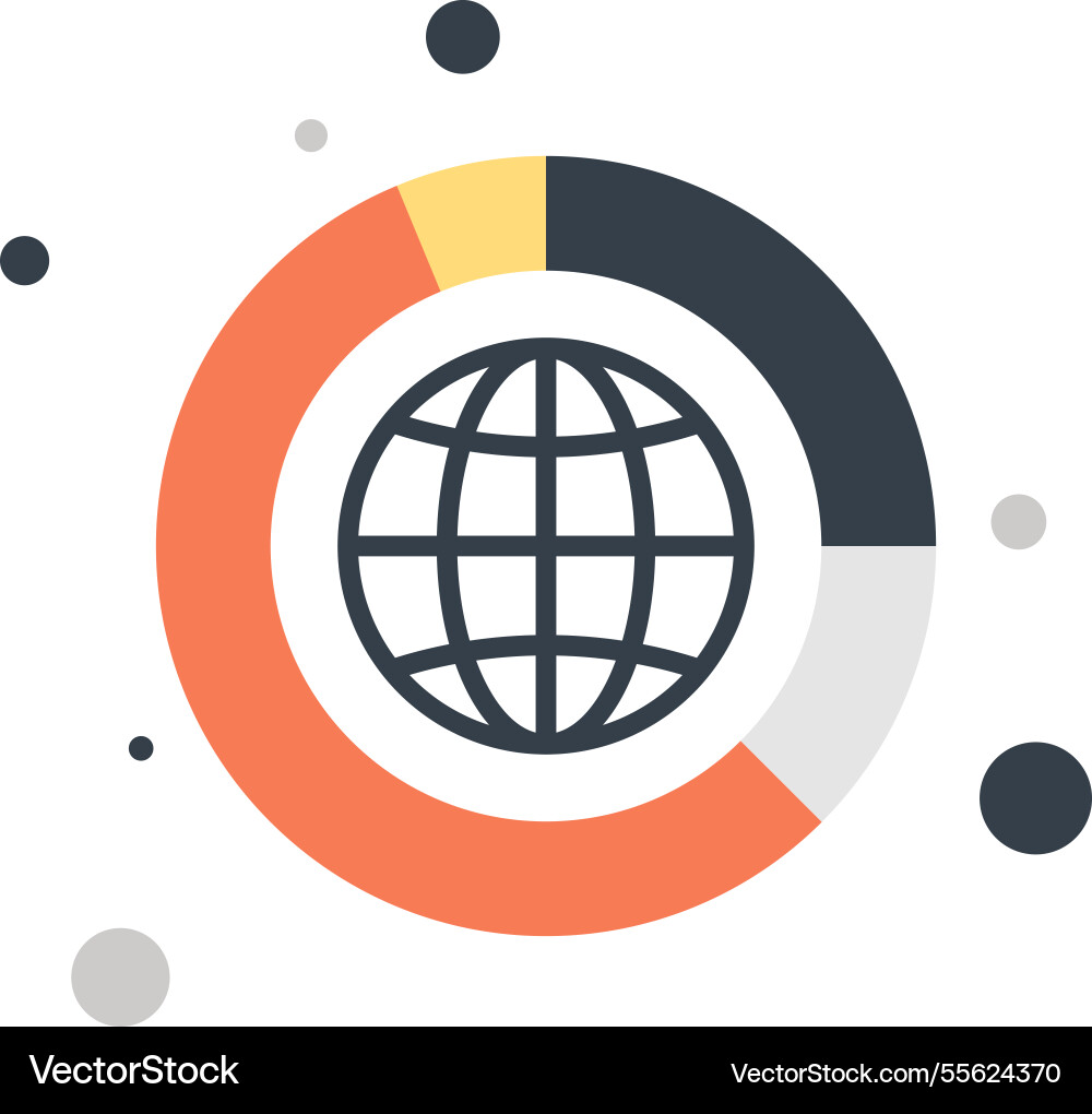 Big data flat web icon concept Vector Image