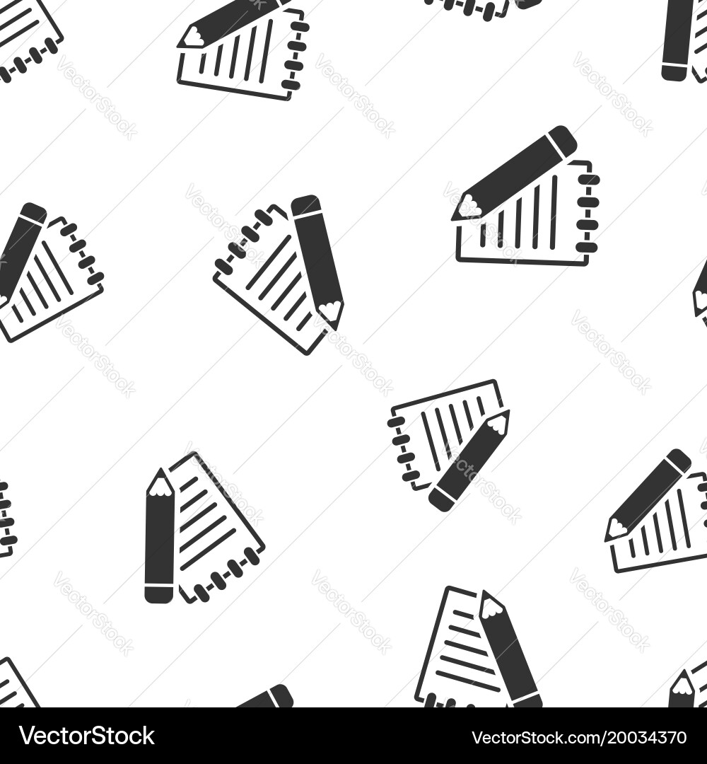 Document with pencil seamless pattern background Vector Image