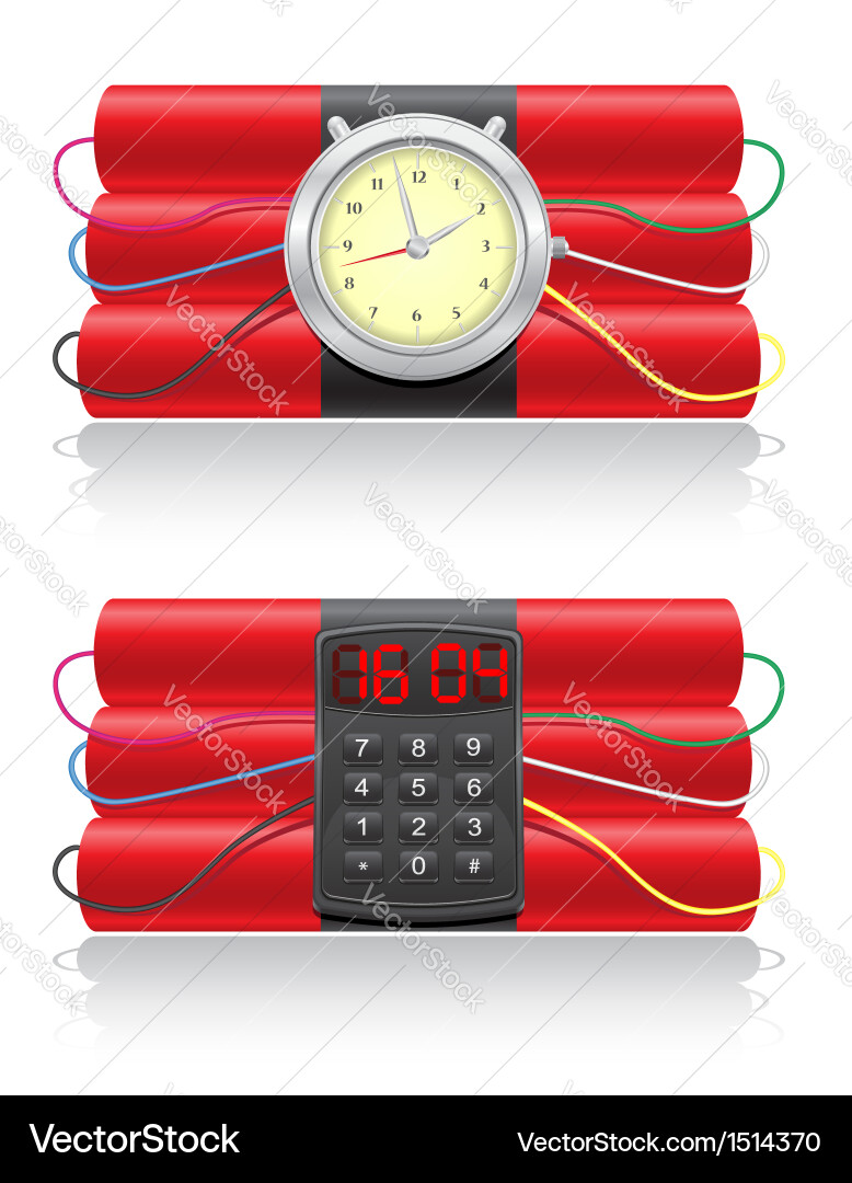 Dynamite Clock and Timer vector image