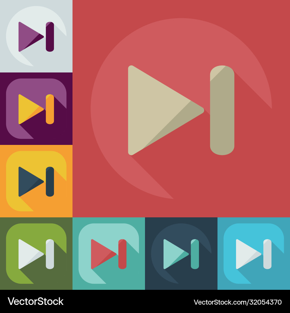 Flat modern design with shadow icon player Flat modern design with shadow icon player Vector Image