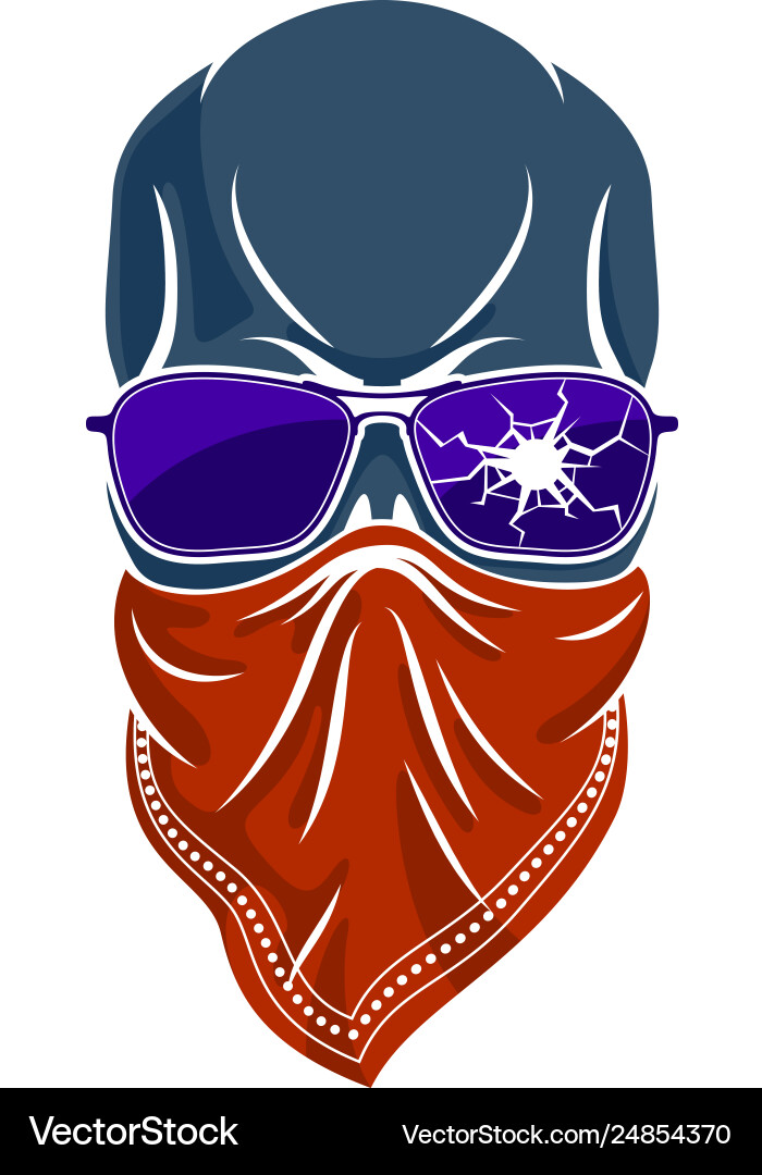Gangster skull logo icon or tattoo urban stylish Gangster skull logo icon or tattoo urban stylish vector image