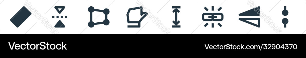 Graphic design line icons linear set quality Graphic design line icons linear set quality vector image