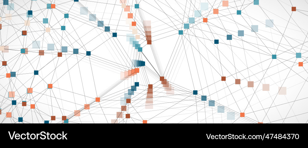 Neural network concept connected cells with links Neural network concept connected cells with links vector image
