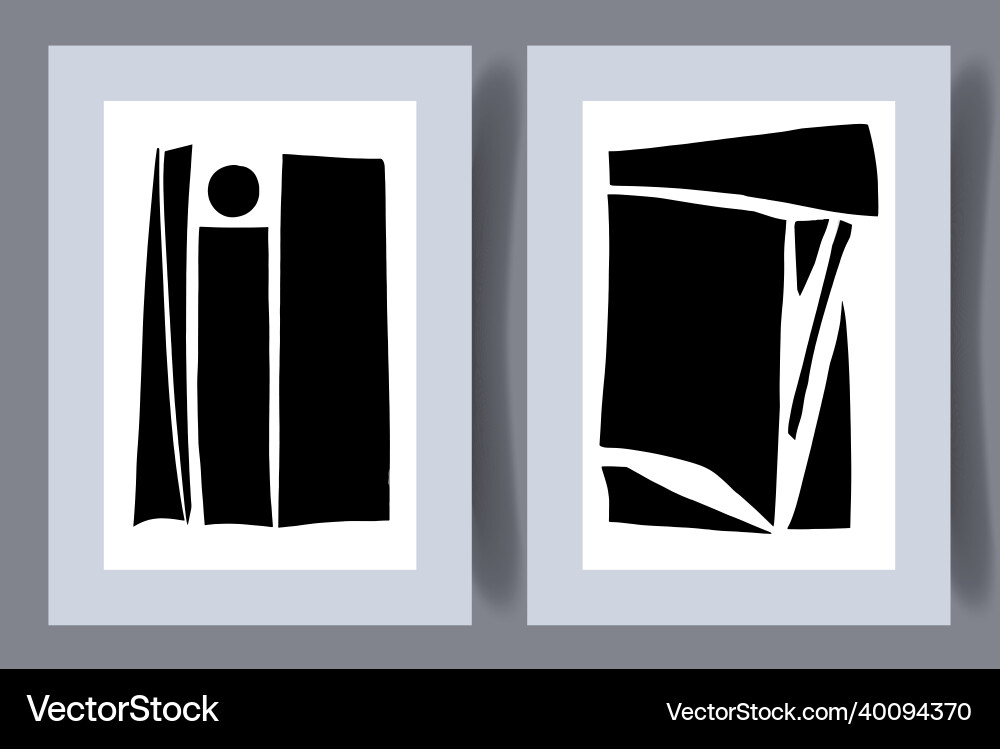 Scandinavian Abstract Print Set vector image