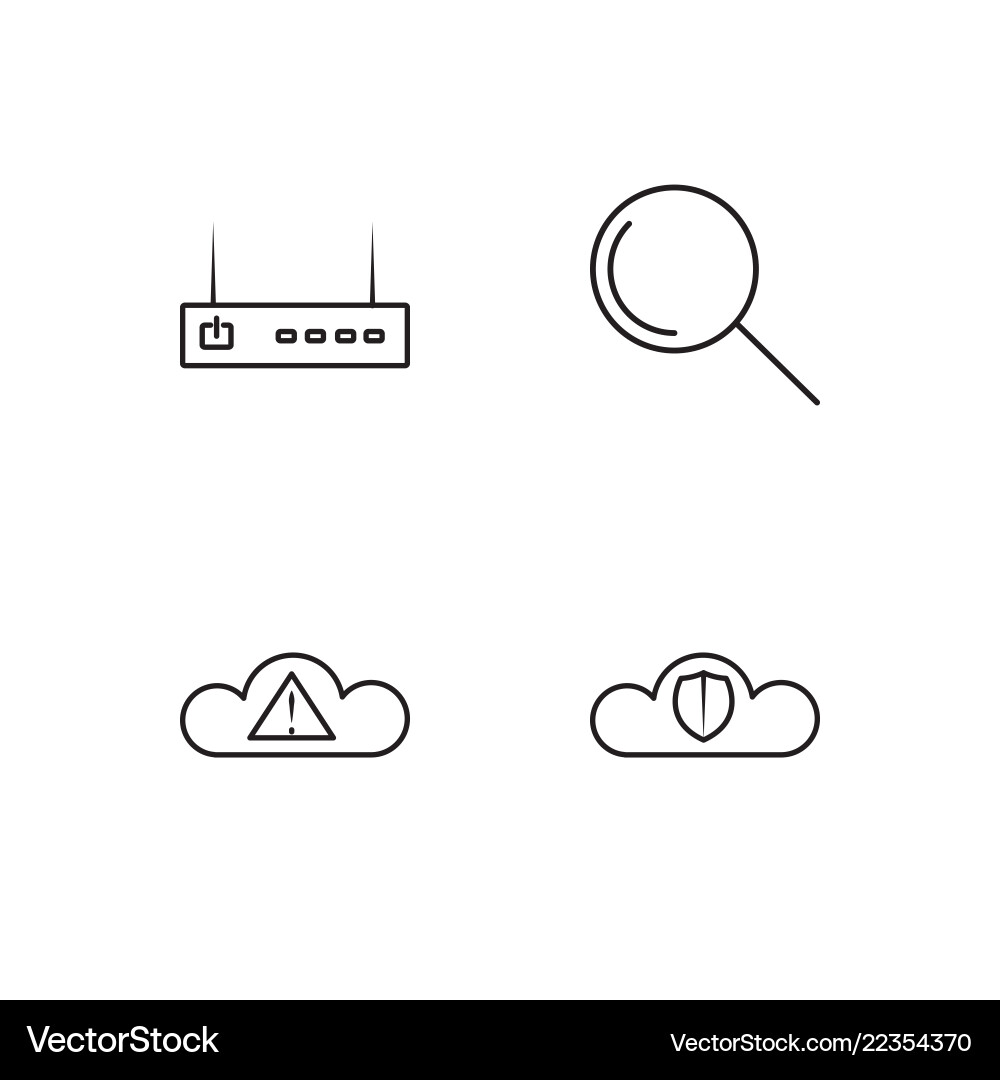 Web simple outlined icons set Web simple outlined icons set vector image