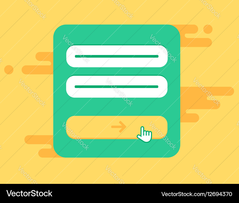Web template of computer login form vector image