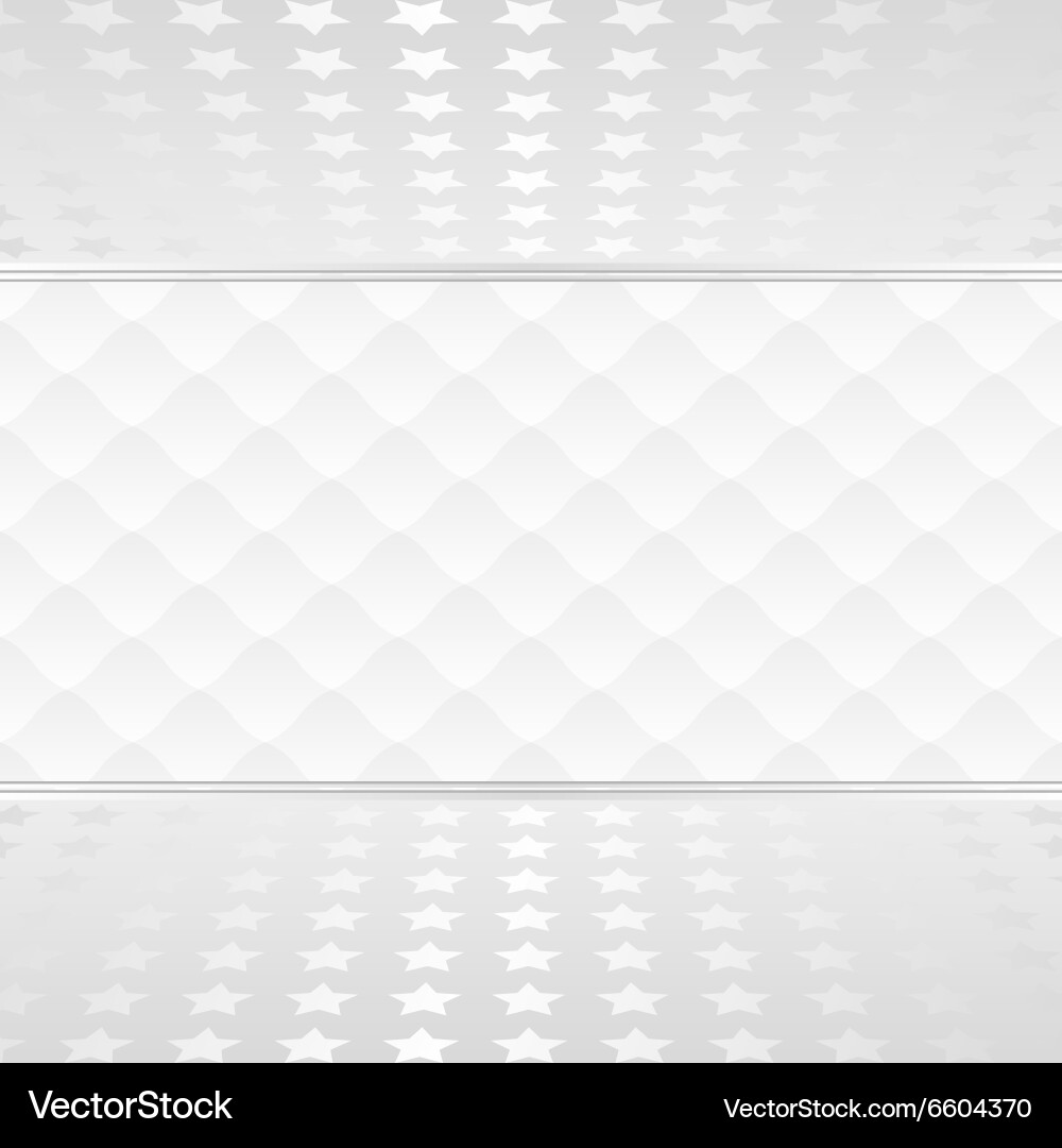 White background with stars and pattern vector image