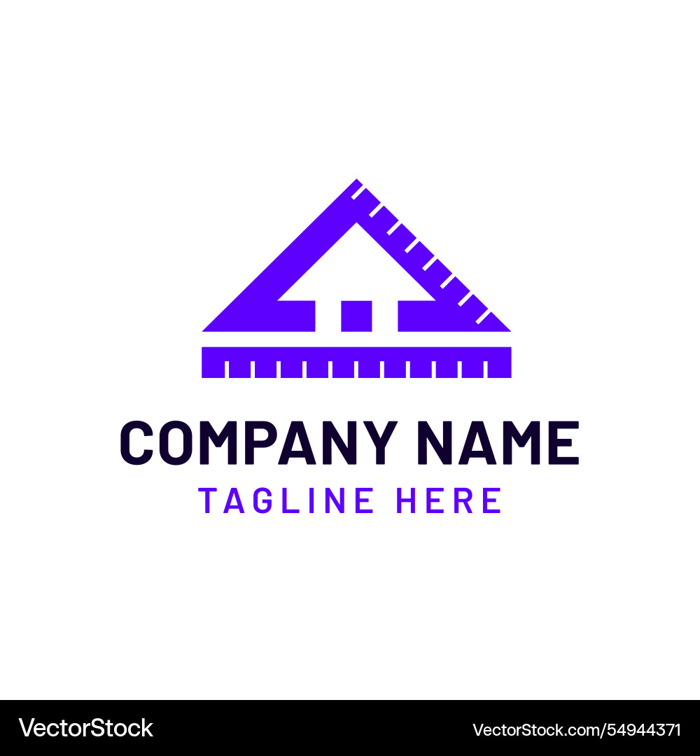 Architecture logo design with a triangle shape Architecture logo design with a triangle shape vector image