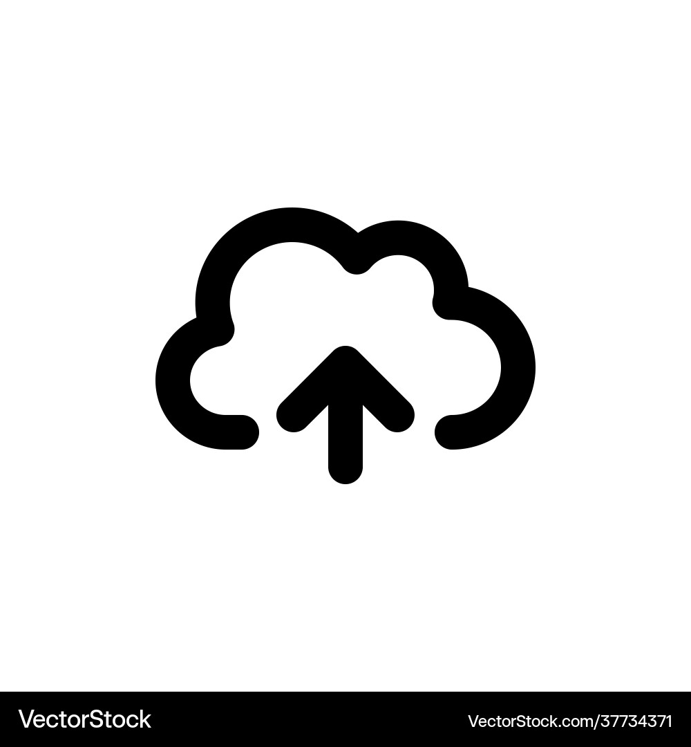 Cloud Upload Icon - Line Style vector image